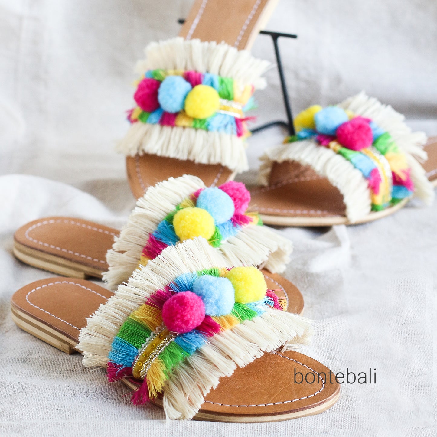 Avara Pompom Sandals