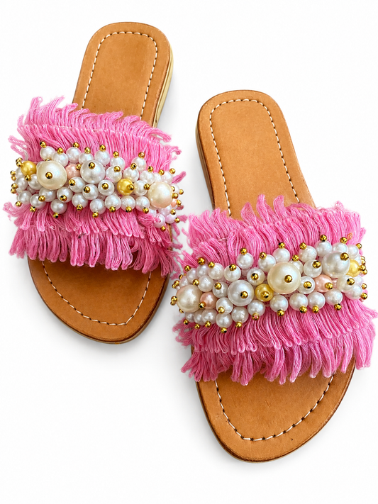 Pink Mutiara Selop Sandals
