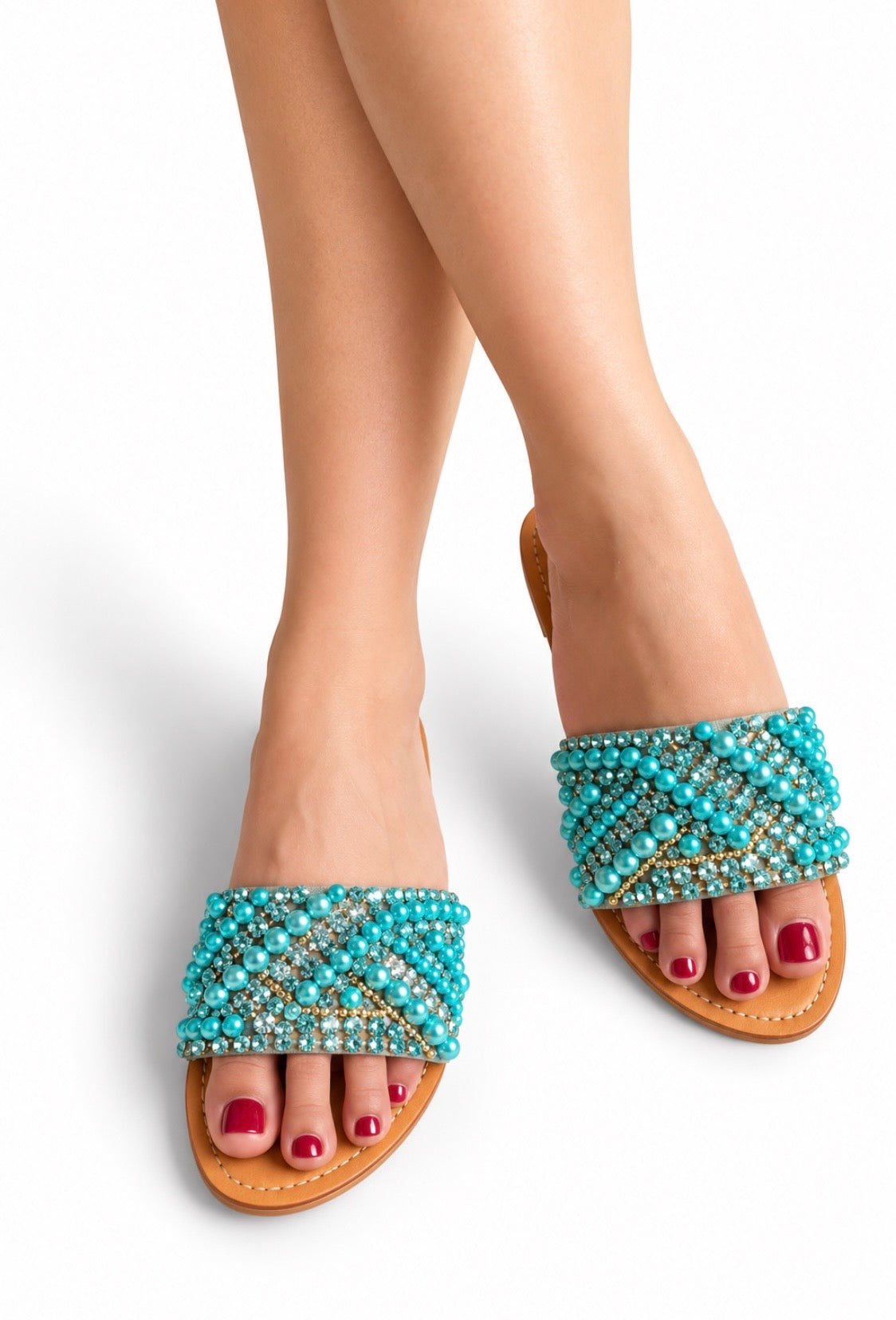 Violet blue sandals