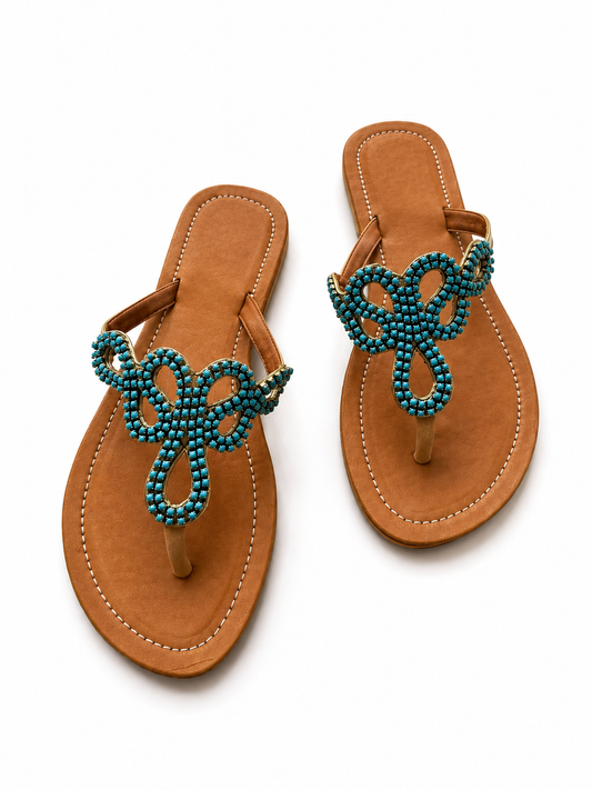 Blue sandals